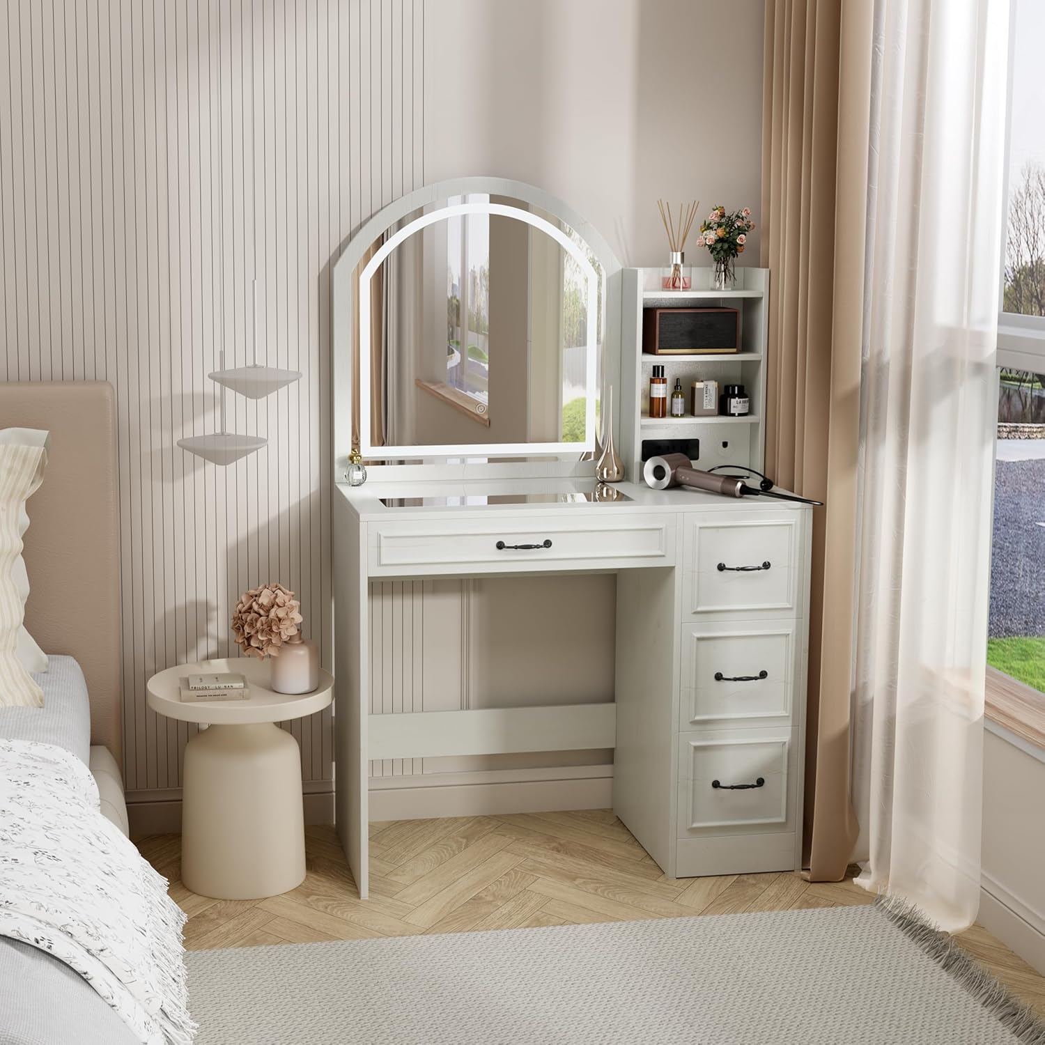 Home Outlet Bathroom Mirrors - Bureau de toilette moderne avec miroir