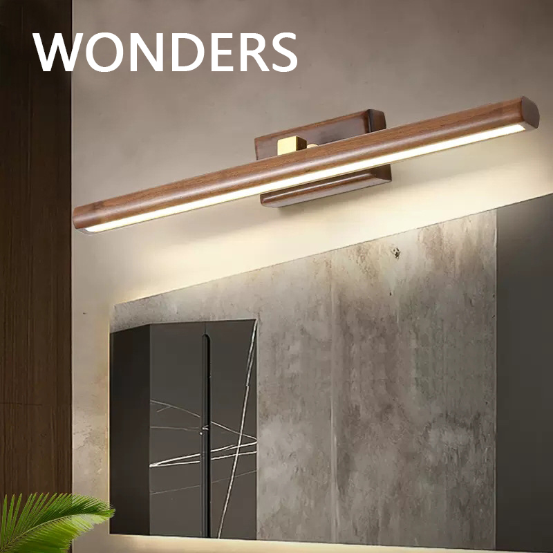 Bathroom Mirror Led - Applique Murale Moderne en Bois et