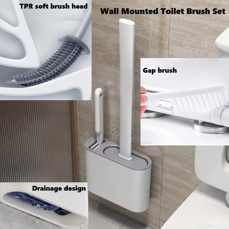 Toilet Brush Holder - Ensemble de brosse WC murale, brosse