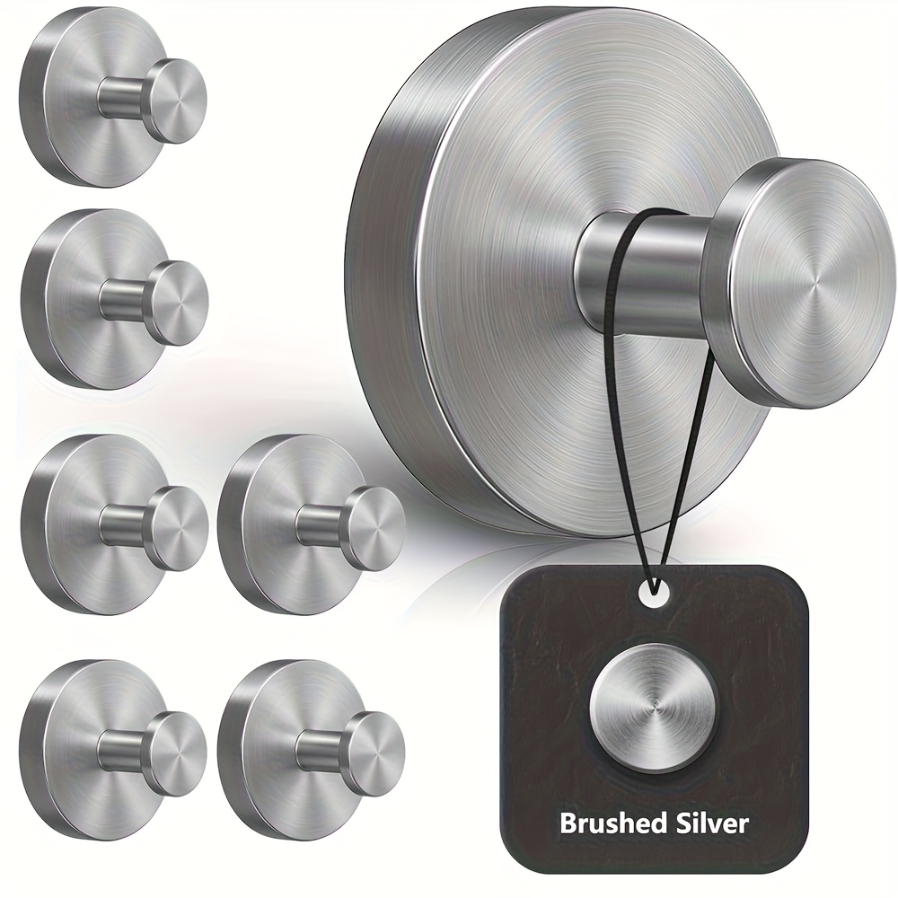 Towel Bar Stainless - 6/1PC Crochets à ventouse en acier