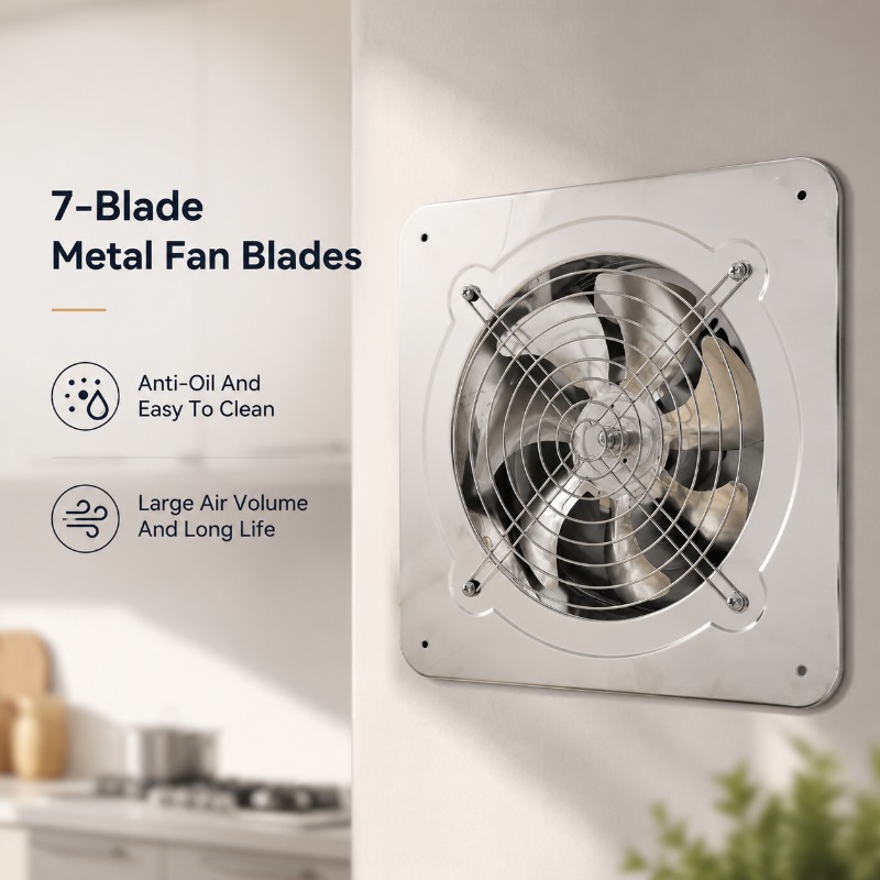 Home Bathroom Vent - Ventilateur extracteur mural haute vitesse 6