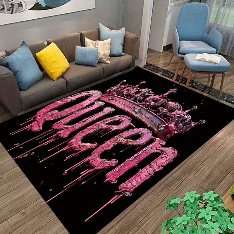 Home Toilet Bathroom Design - Tapis de porte antidérapant imprimé Queen