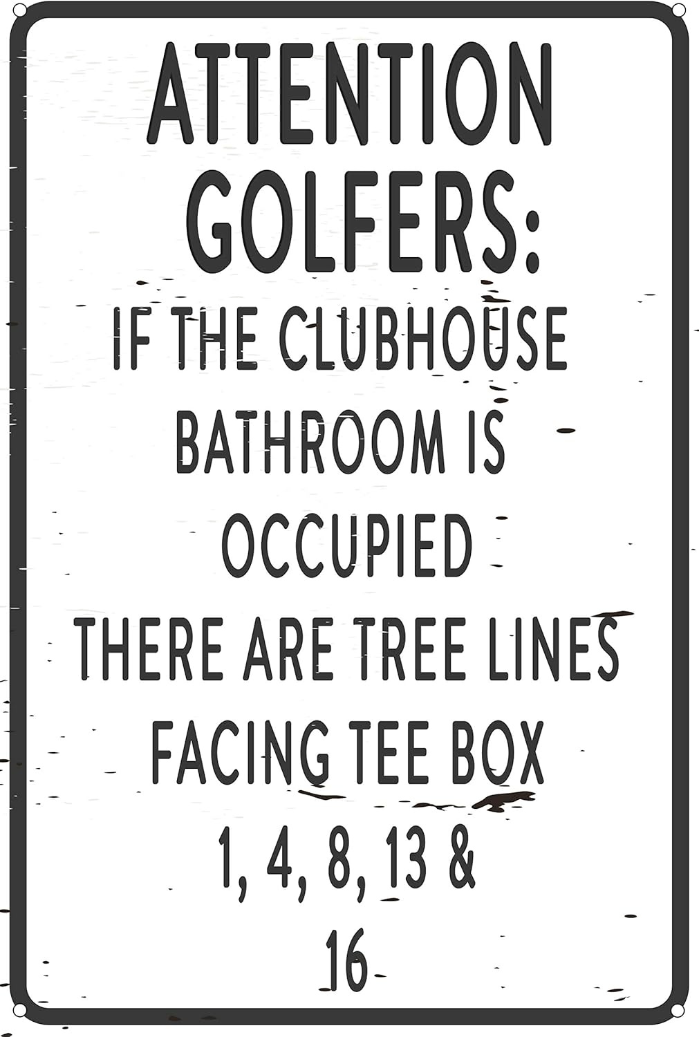 Home Bathroom Occupied Sign - Toothsome Studios Attention Golfeurs, si la