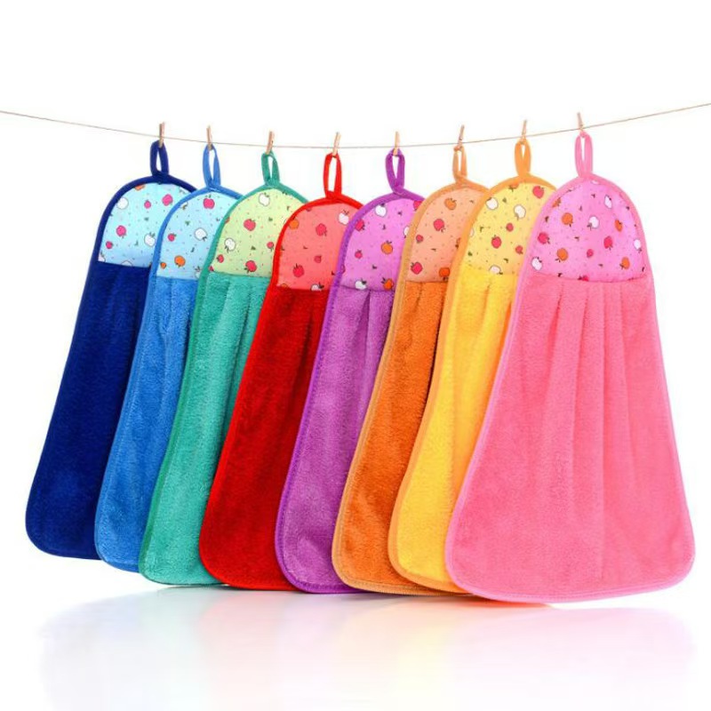 Home Kitchen Bathroom Cleaning - Serviette à main suspendue super absorbante,