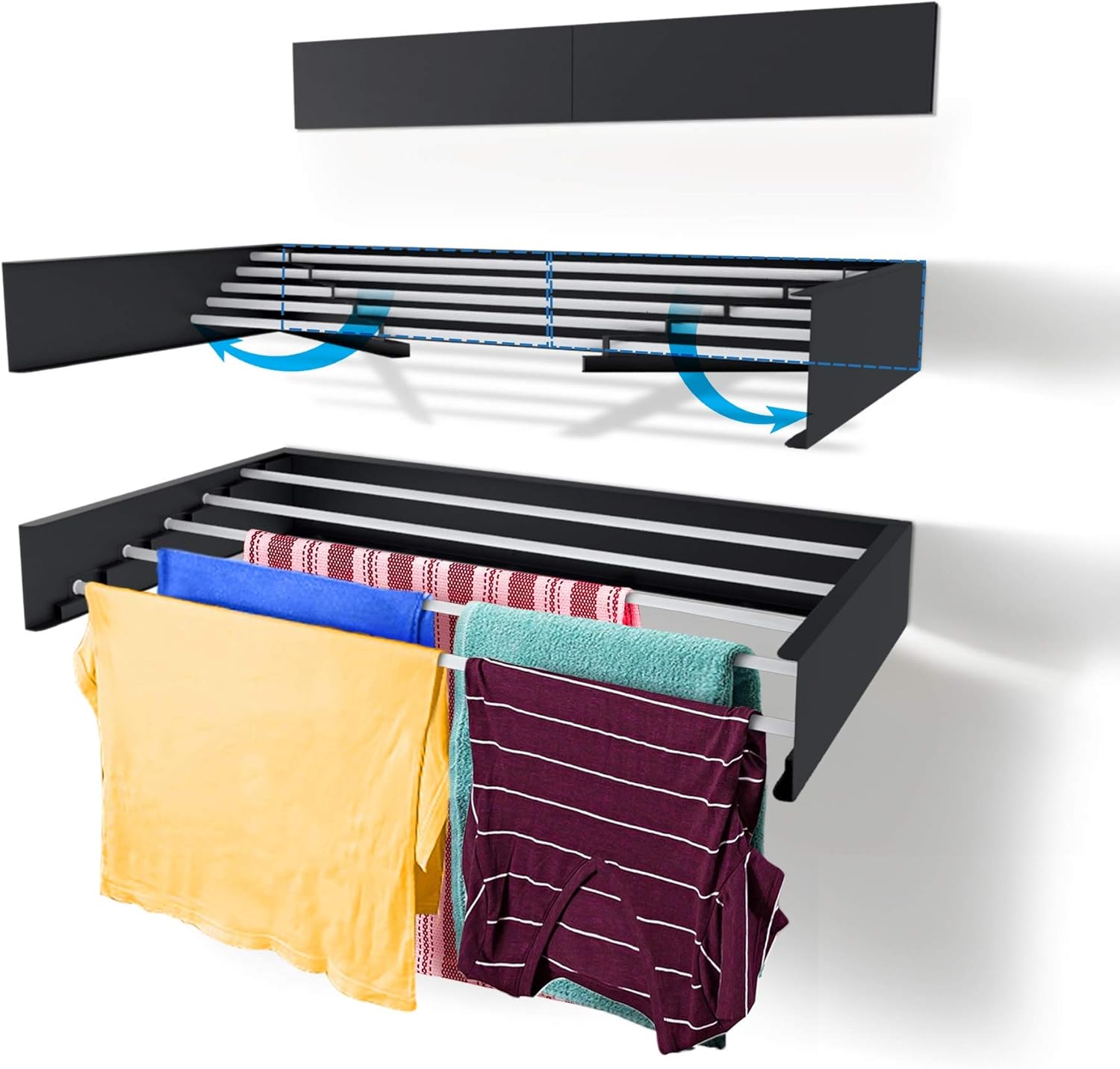 Towel Bar Stainless - Vaccage de linge mural T1, métal