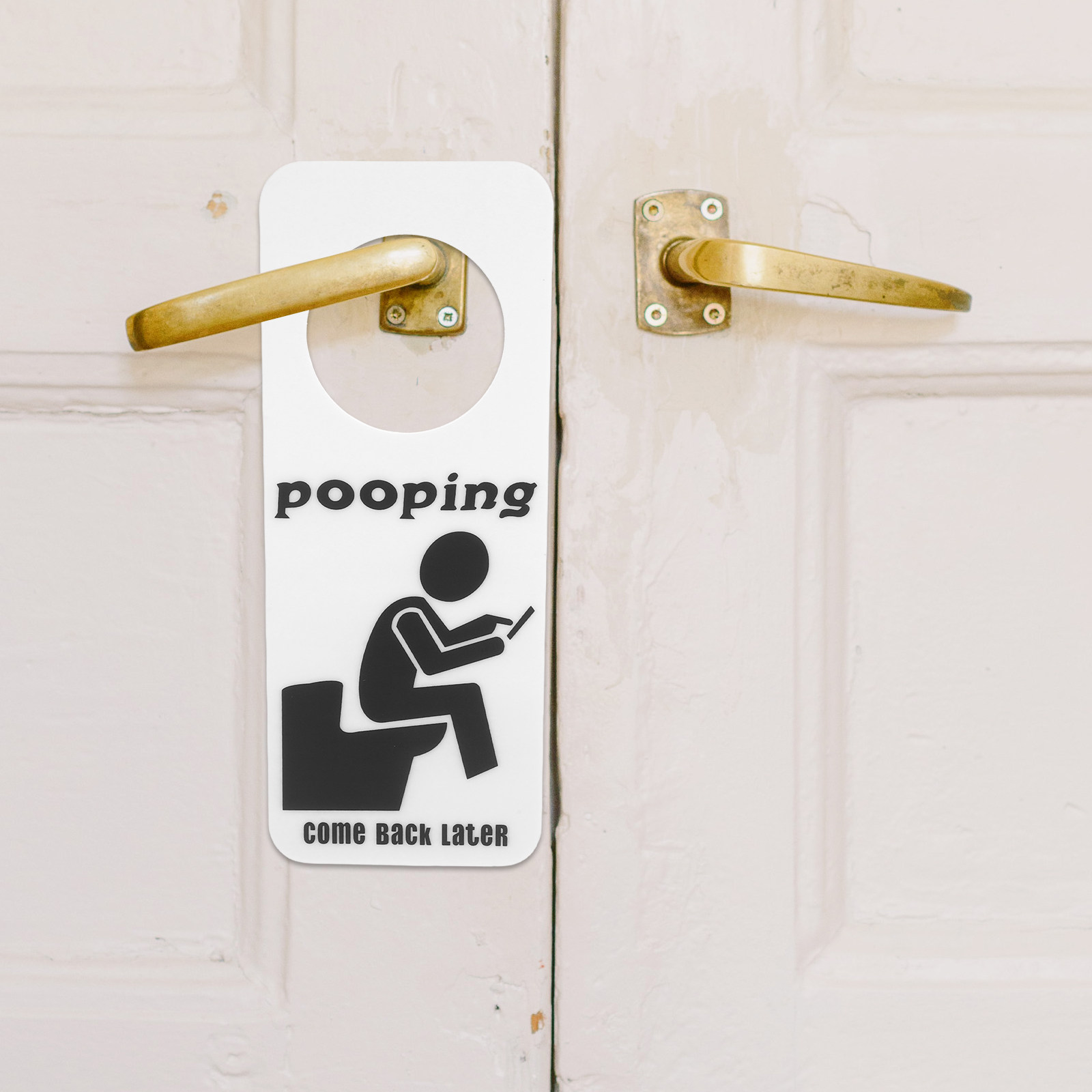 Home Bathroom Occupied Sign - Plaque amusante pour porte de salle