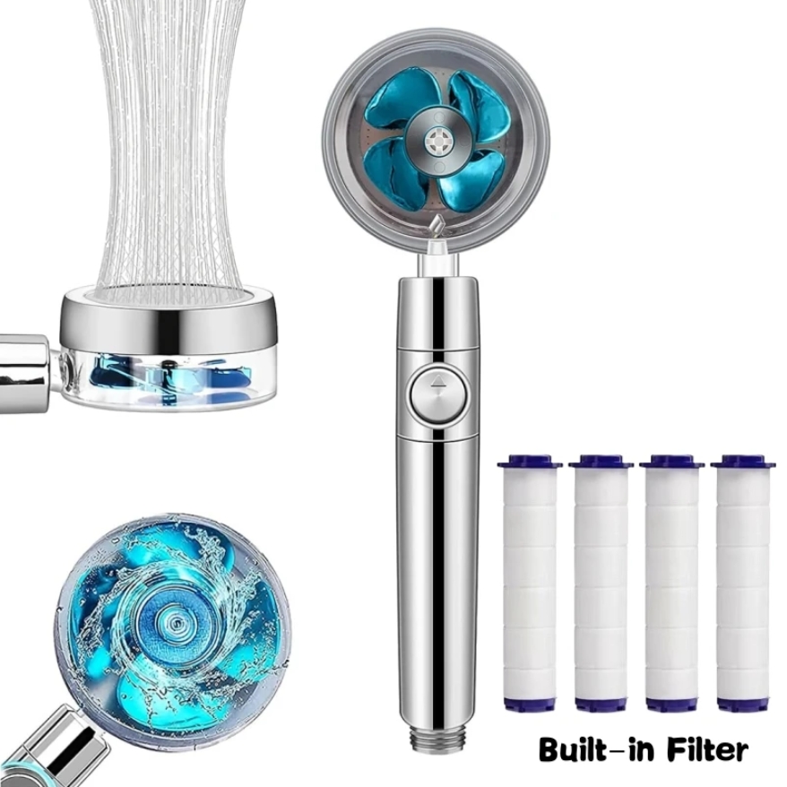 Home Bathroom Fan - Pommeau de douche avec ventilateur Turbo,