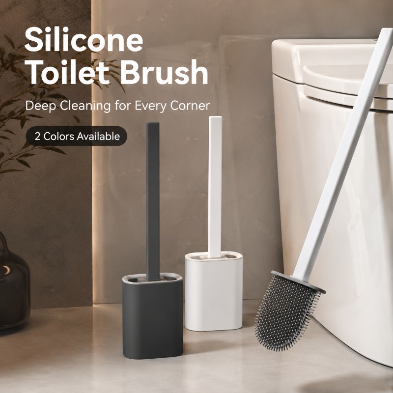 Toilet Brush Holder - Brosse de toilette flexible en silicone