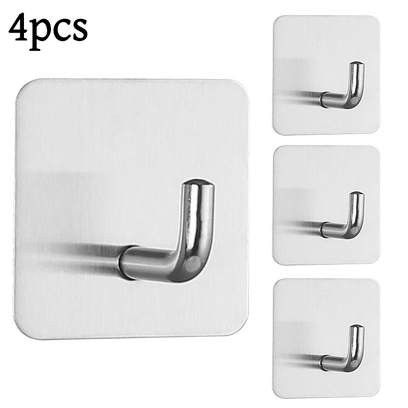 Towel Bar Stainless - Crochet mural auto-adhésif, porte-serviettes, porte-manteau en