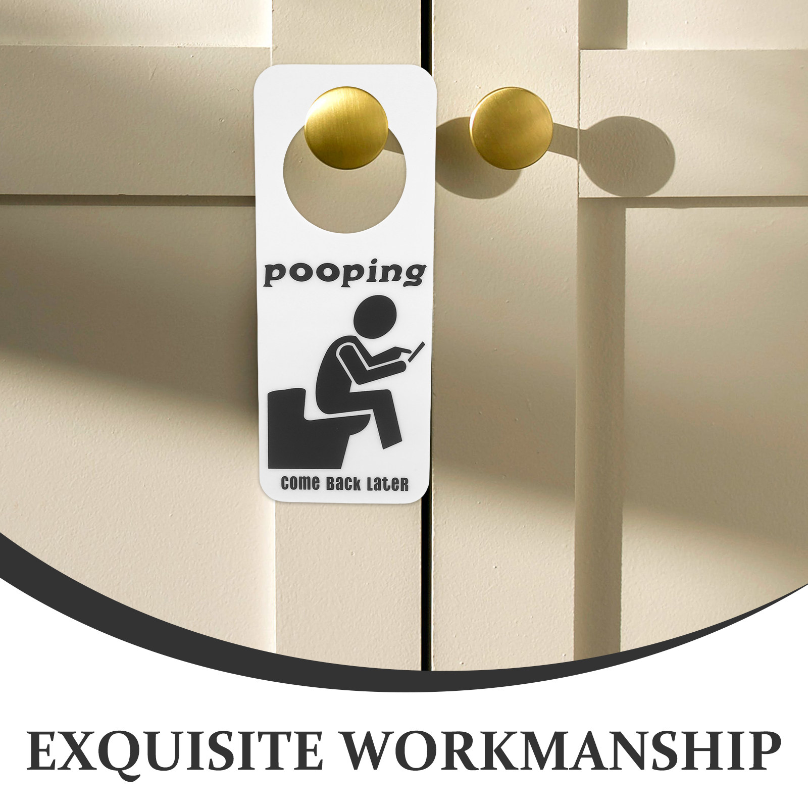 Panneau amusant pour porte de  - Home Bathroom Occupied Sign avis et prix