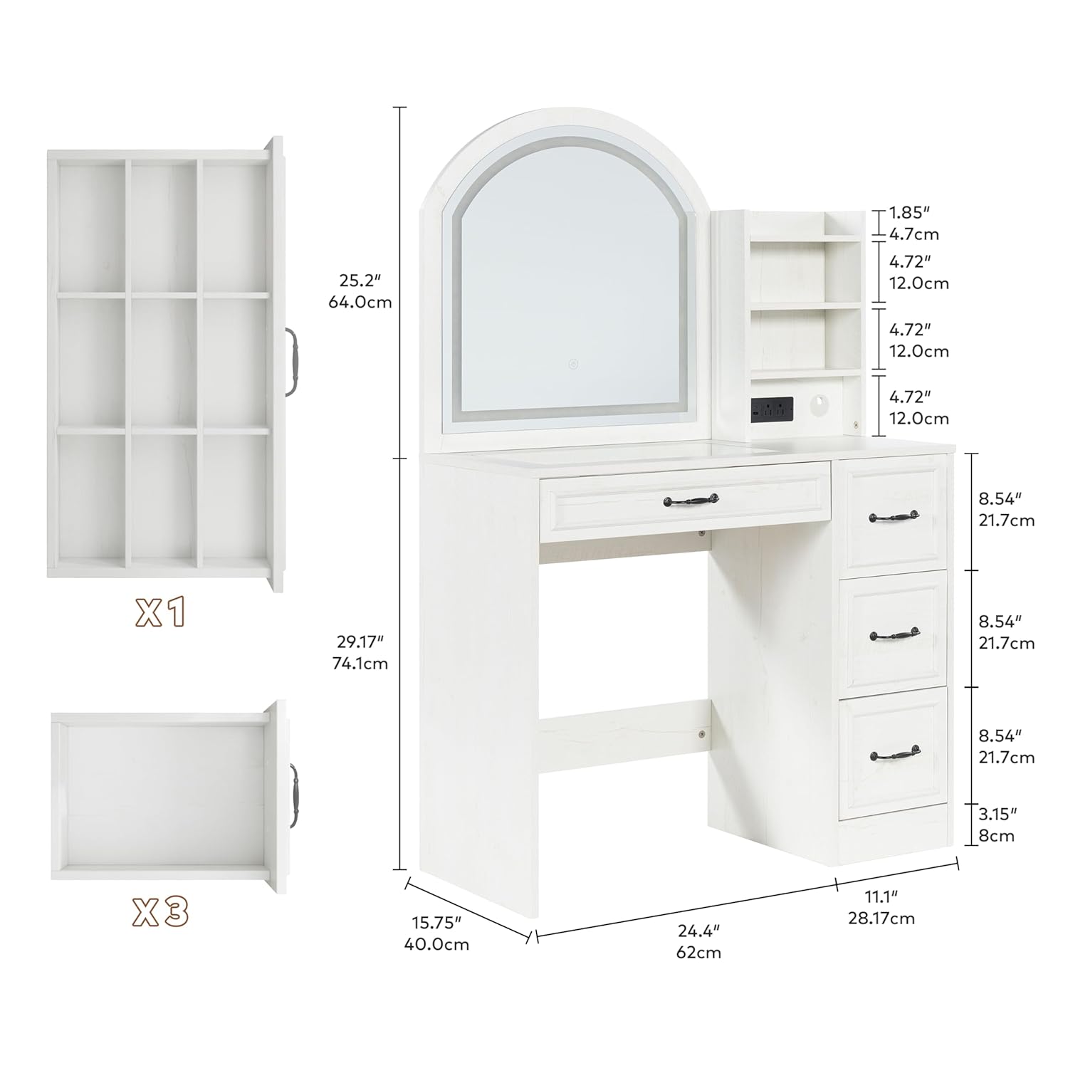 Bureau de toilette moderne ave - Home Outlet Bathroom Mirrors avis et prix