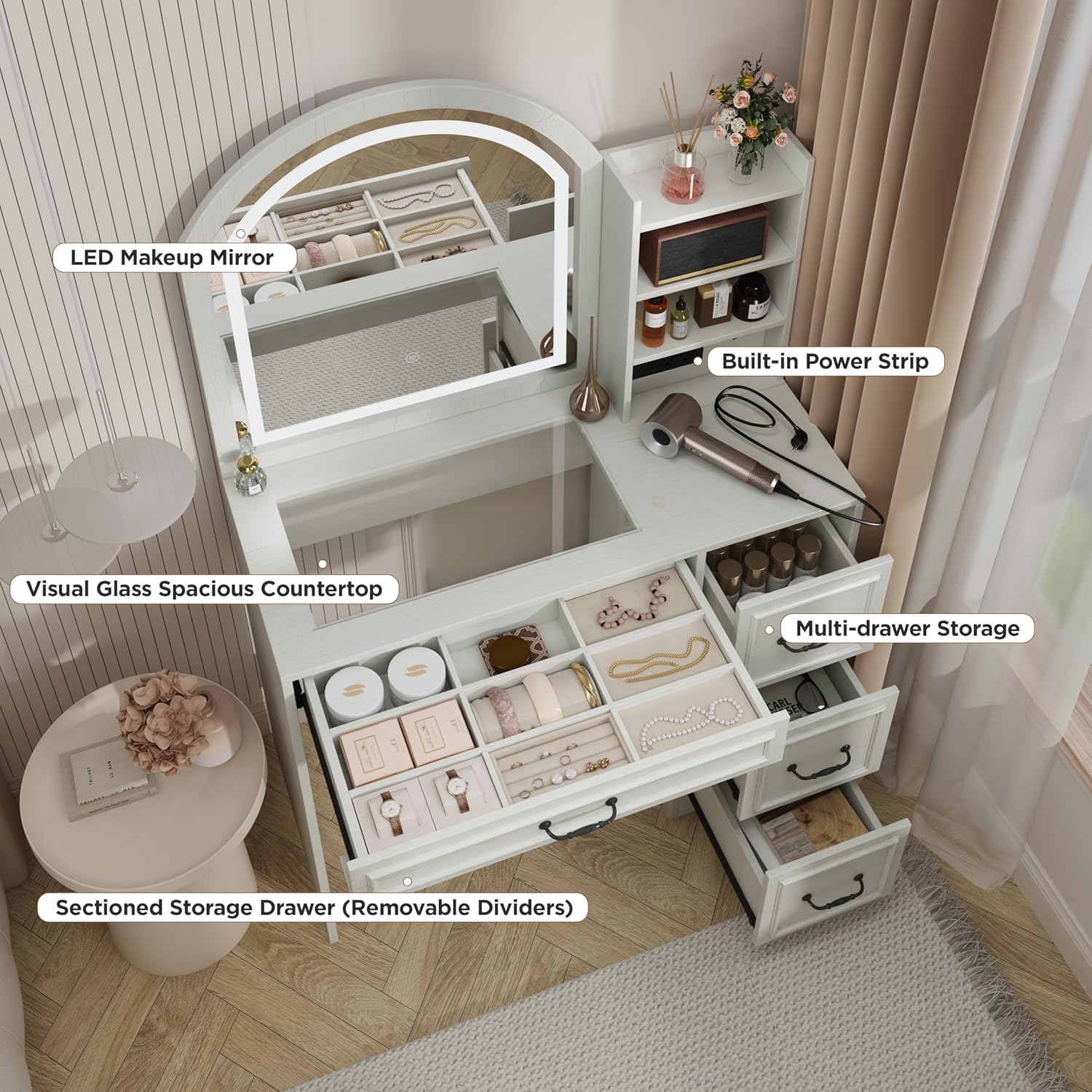 Bureau de toilette moderne ave - Home Outlet Bathroom Mirrors avis et prix