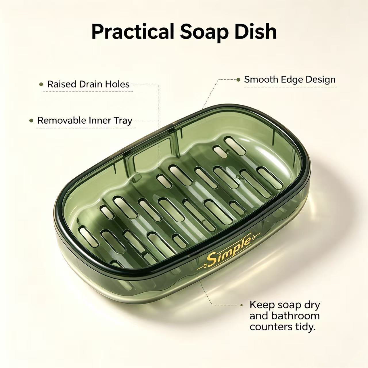 3 porte-savons, double couche  - Home Kitchen Bathroom Cleaning avis et prix