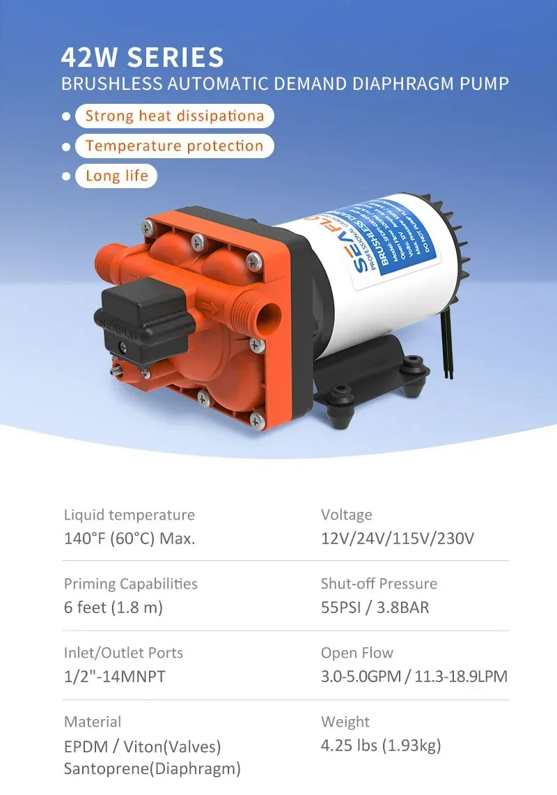 Pompe à eau à diaphragme sans  - Home Bathroom Pressure Pump avis et prix