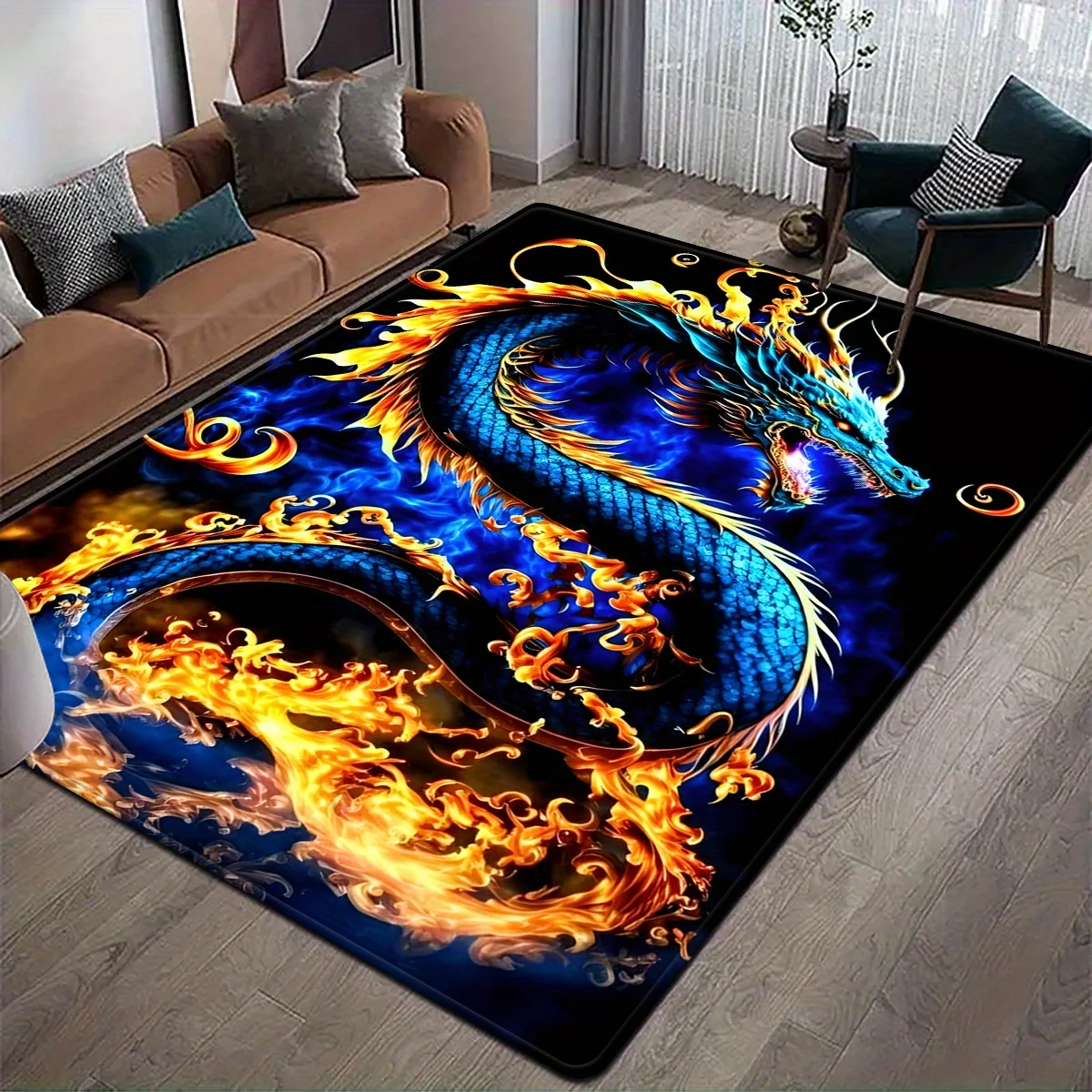 Tapis Dragon Flamme Vif – Moti - Home Toilet Bathroom Design avis et prix