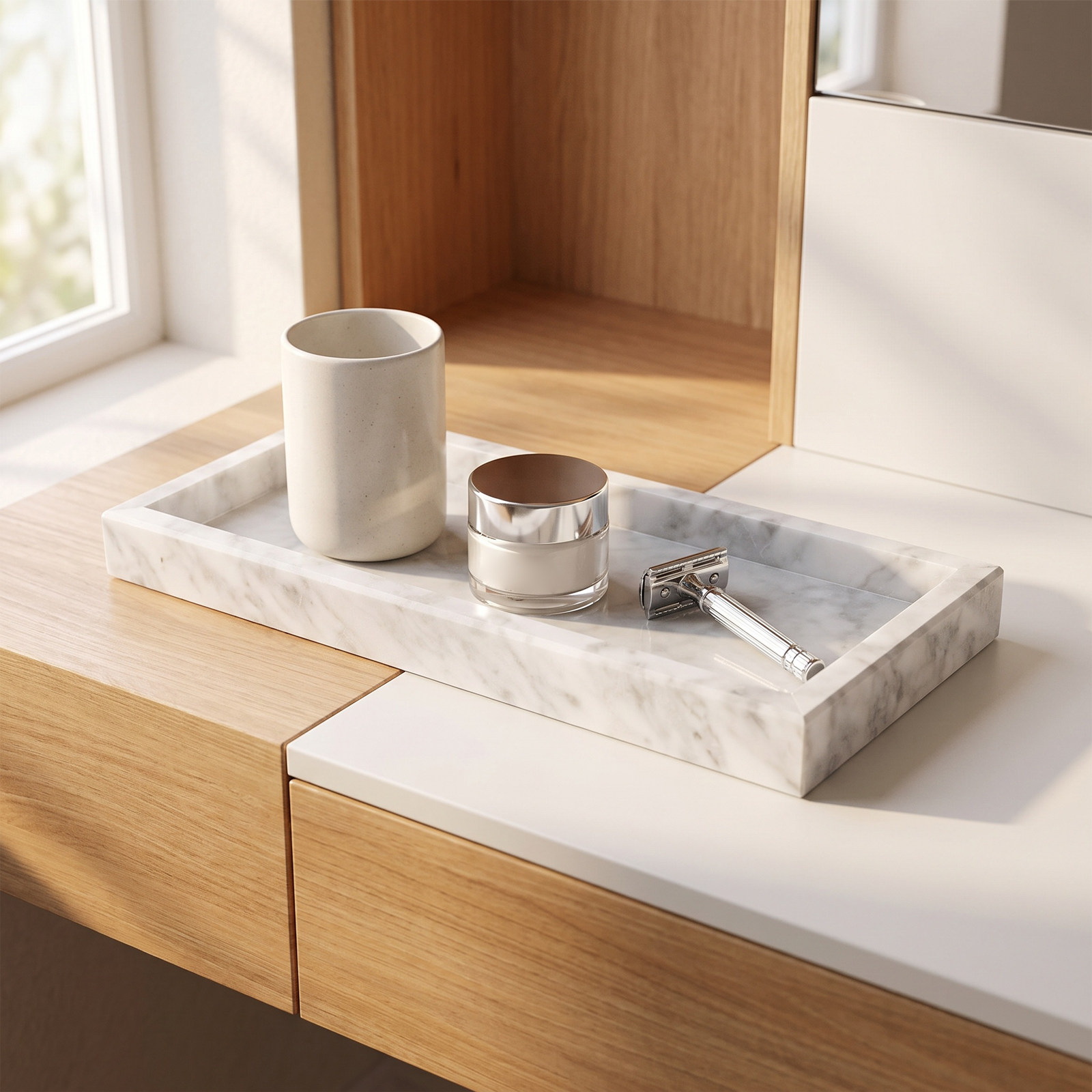 Plateau rectangulaire en marbr - Home Bathroom Vanity avis et prix