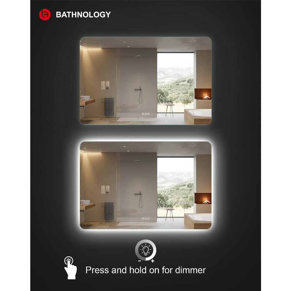 Miroir de salle de bain rectan - Bathroom Mirror Led avis et prix