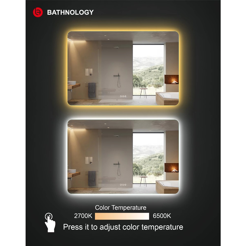 Miroir de salle de bain rectan - Bathroom Mirror Led avis et prix