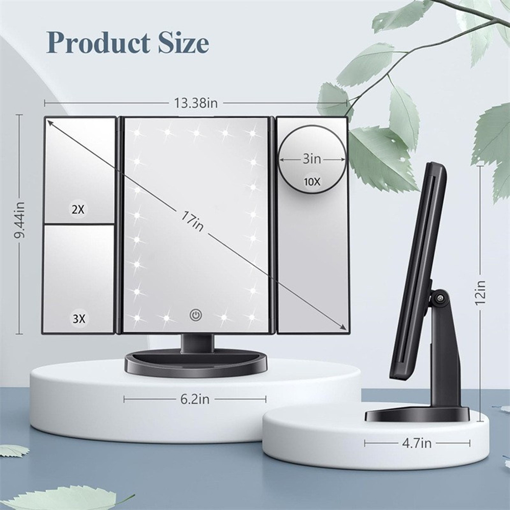 Miroir de maquillage pliable p - Bathroom Mirror Led avis et prix