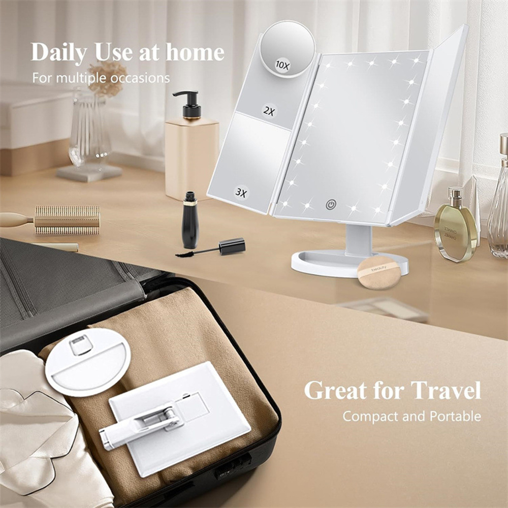 Miroir de maquillage pliable p - Bathroom Mirror Led avis et prix