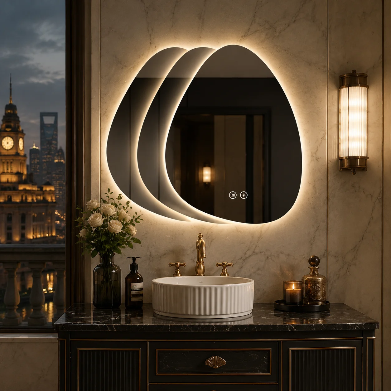 Miroir de salle de bain intell - Bathroom Mirror Led avis et prix