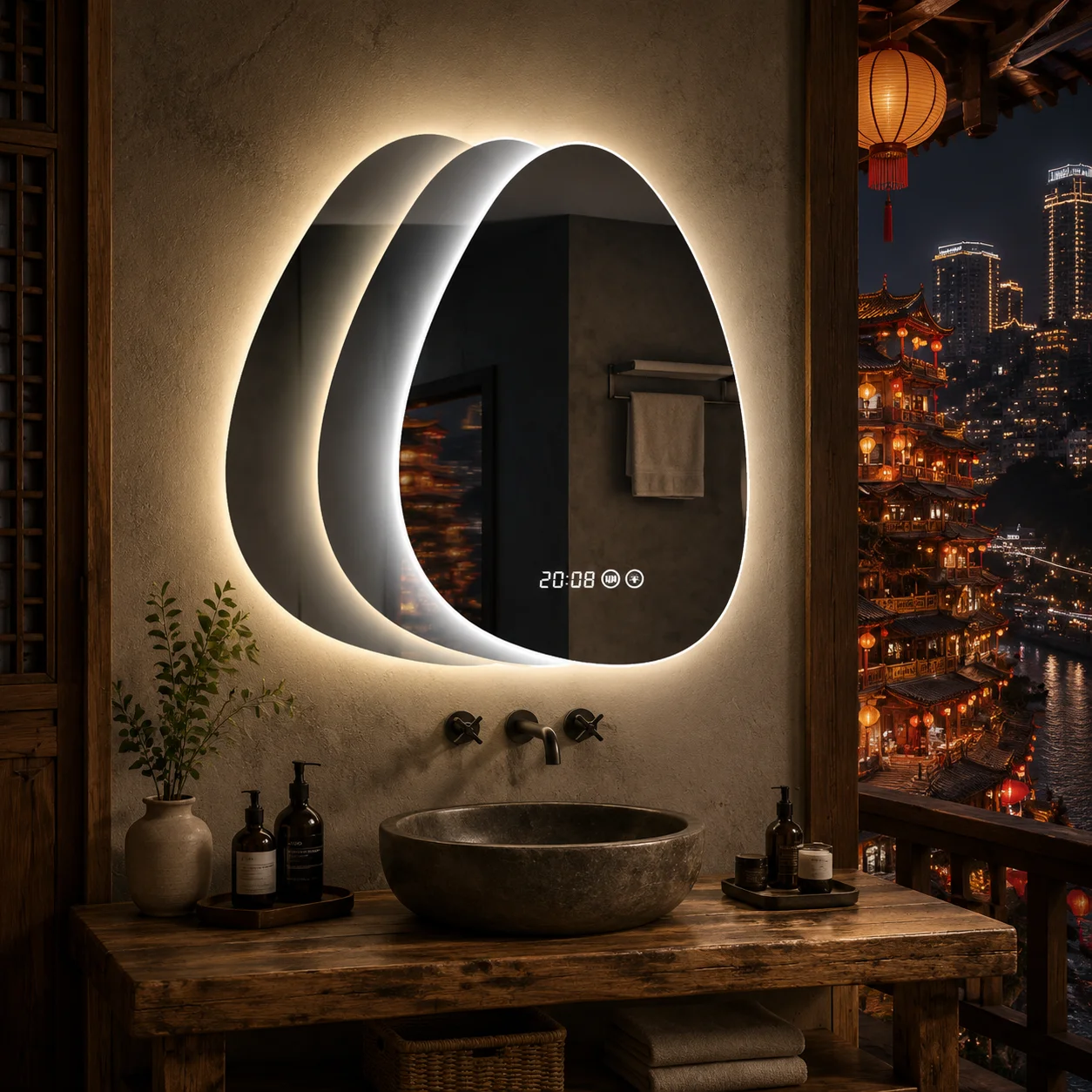 Miroir de salle de bain intell - Bathroom Mirror Led avis et prix
