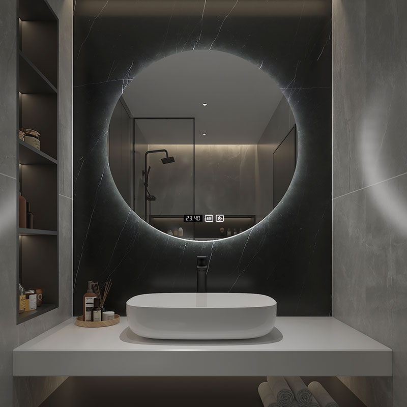 Miroir de salle de bain rond d - Bathroom Mirror Led avis et prix