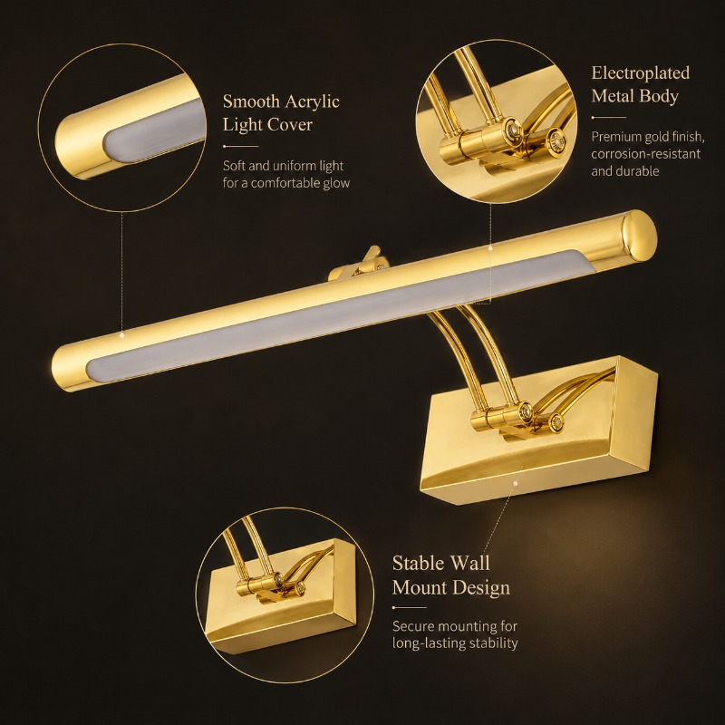 Lampe murale LED vintage 40cm  - Home Bathroom Vanity avis et prix