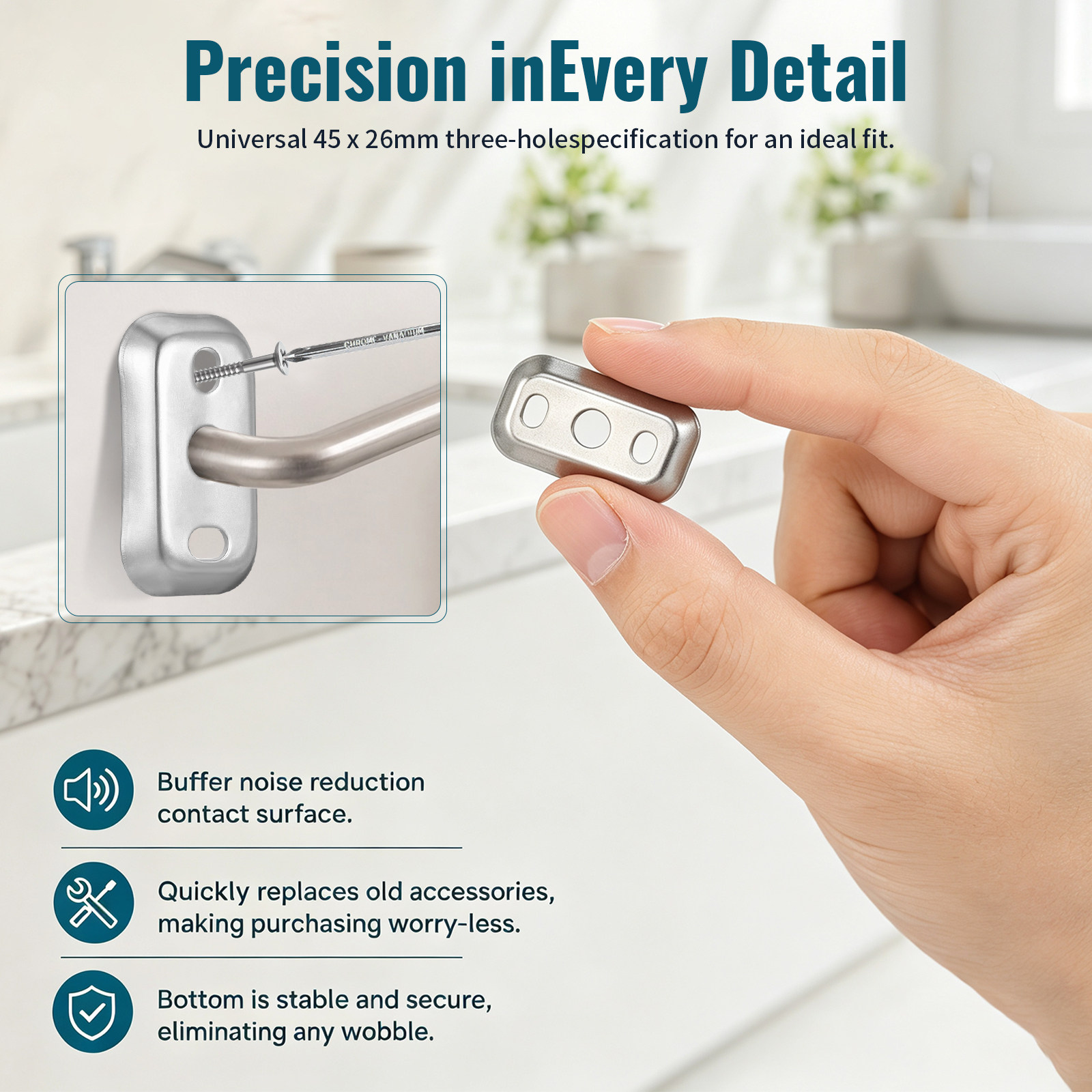 4 pièces, barre de fixation en - Towel Bar Stainless avis et prix