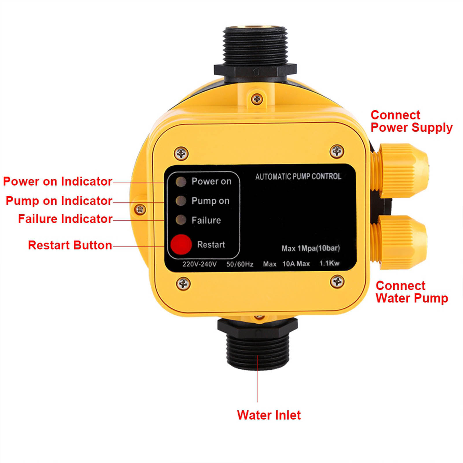 Contrôleur de pression électri - Home Bathroom Pressure Pump avis et prix